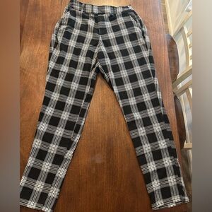 Hot Topic Black and White Checkered Pants